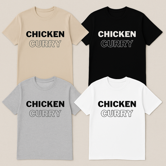 “CHICKEN CURRY” Statement Tee – Spice Up Your Wardrobe