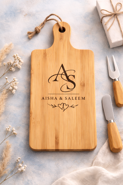 Engraved Cheese Board Set